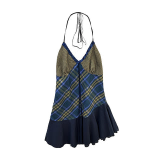 plaid halter dress