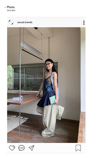 plaid halter dress