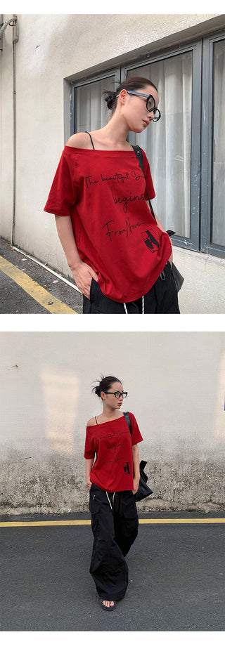 retro letter Tops
