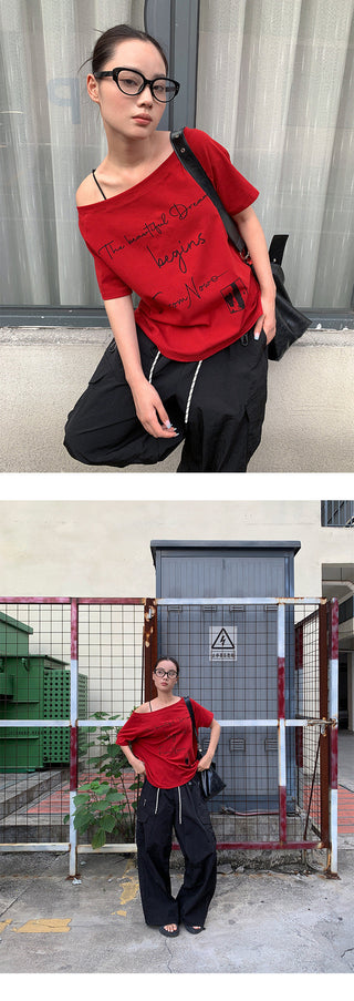 retro letter Tops