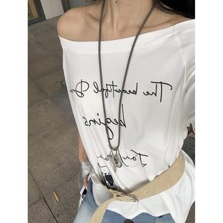 retro letter Tops