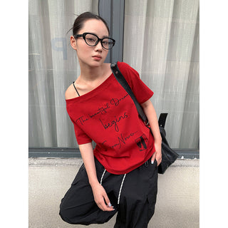 retro letter Tops