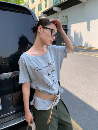 retro letter Tops