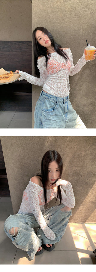 lace shoulder top