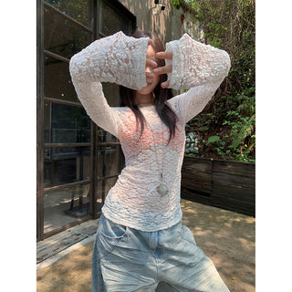 lace shoulder top