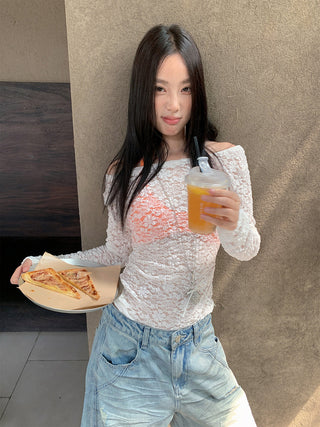 lace shoulder top