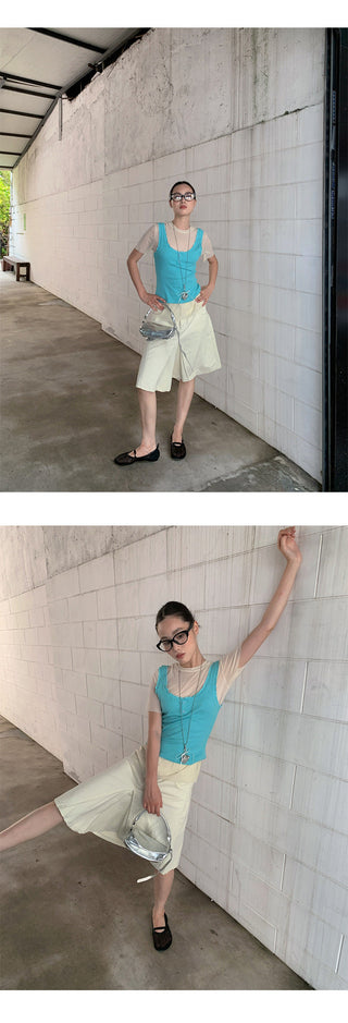 casual A-line skirt