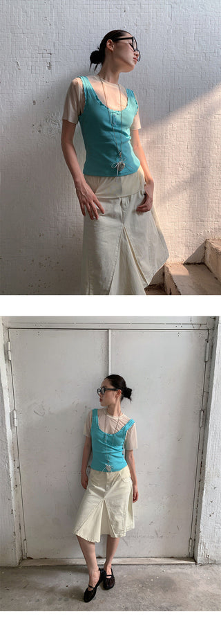 casual A-line skirt