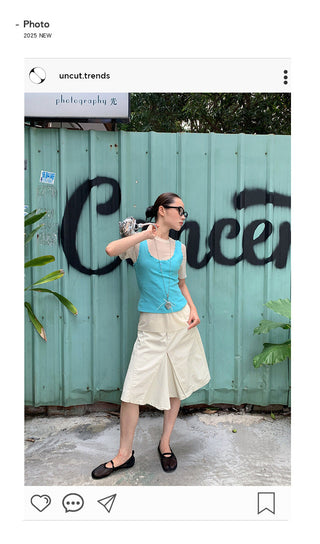 casual A-line skirt