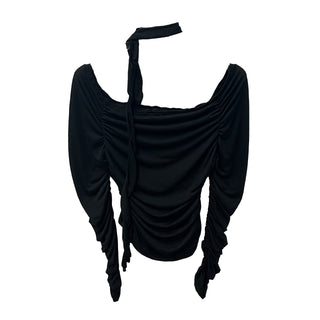off-shoulder scarf top
