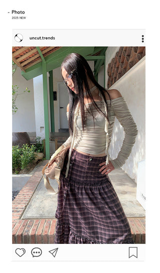 off-shoulder scarf top