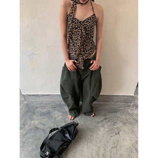leopard scarf camisole