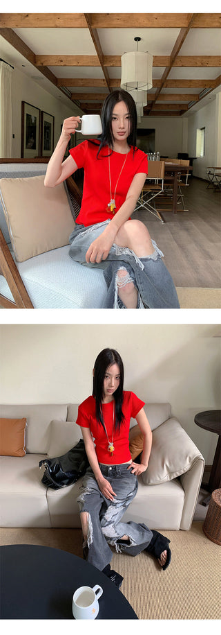 sunken stripe Tops