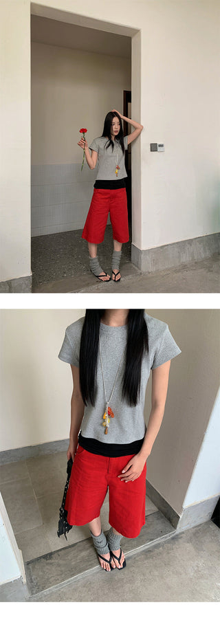 sunken stripe Tops