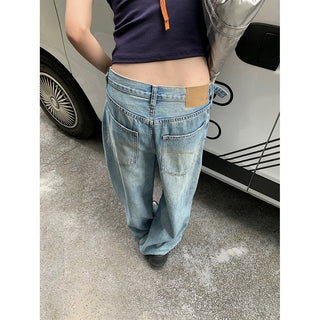 buckle wide jeans