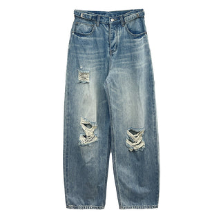 buckle wide jeans
