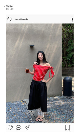 pleated wide pants