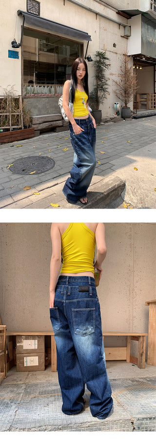 double waist jeans