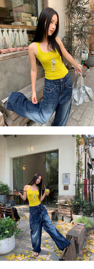 double waist jeans