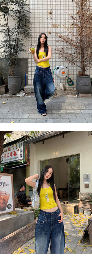 double waist jeans