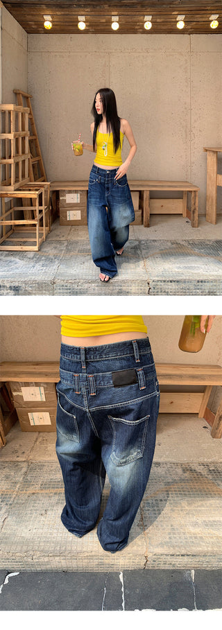 double waist jeans