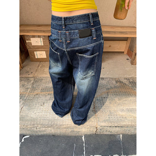double waist jeans