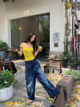 double waist jeans