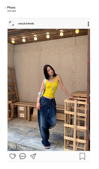 double waist jeans