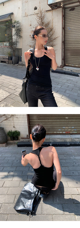 twisted back Top