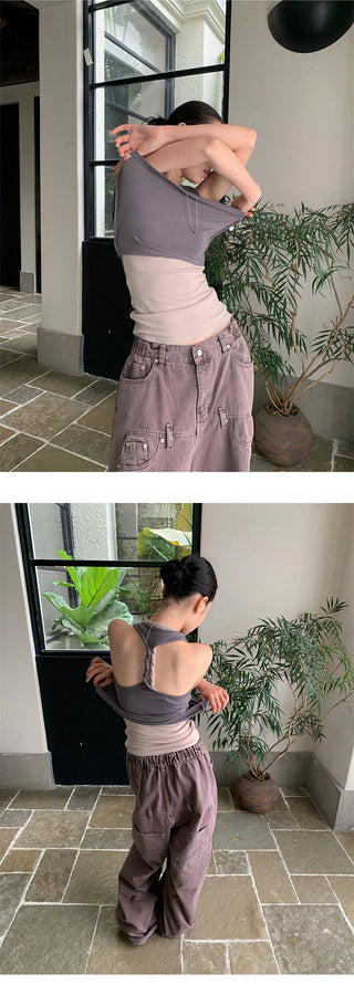 twisted back Top