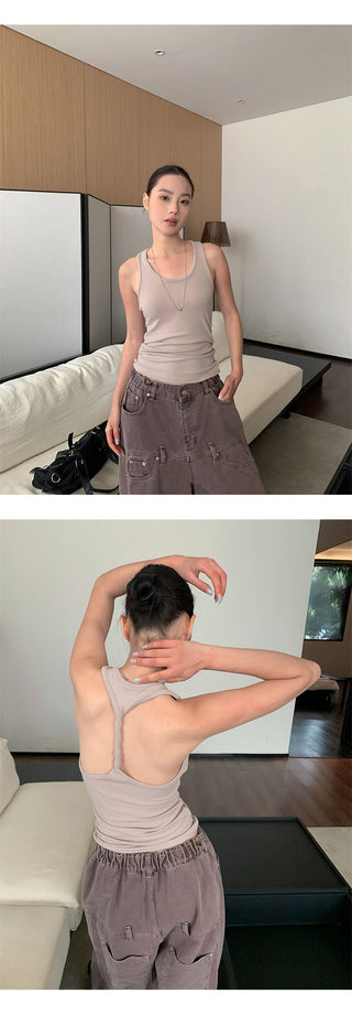 twisted back Top