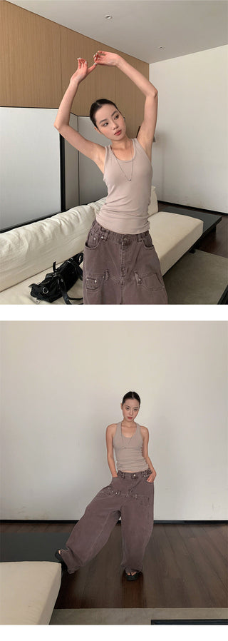 twisted back Top