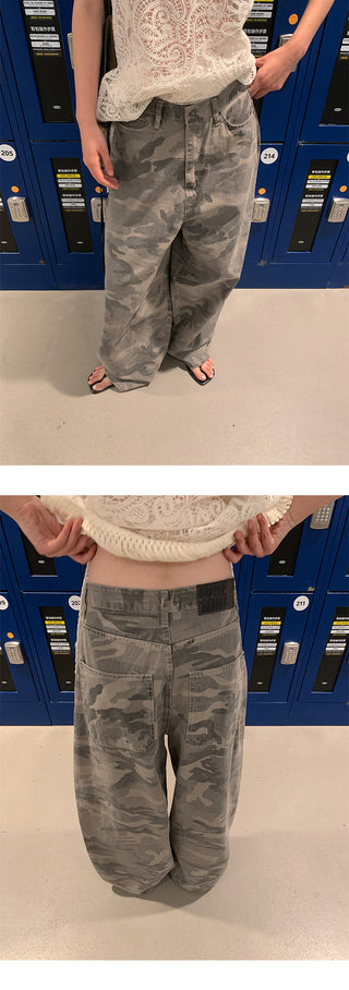 camouflage wide pants