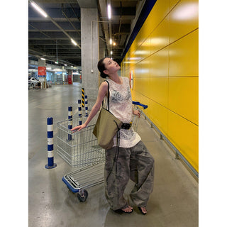 camouflage wide pants