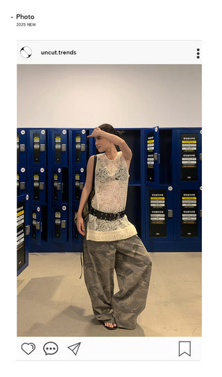camouflage wide pants