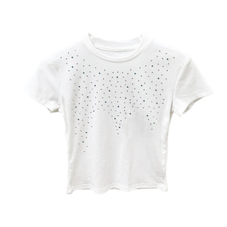 rhinestone short Tops
