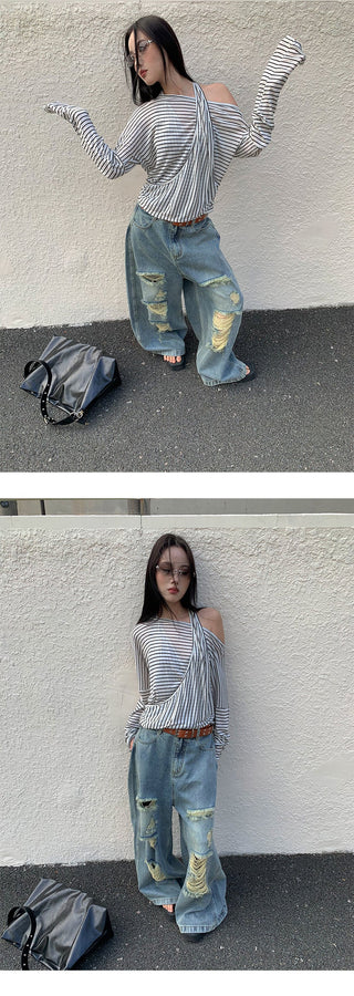 street ripped jeans