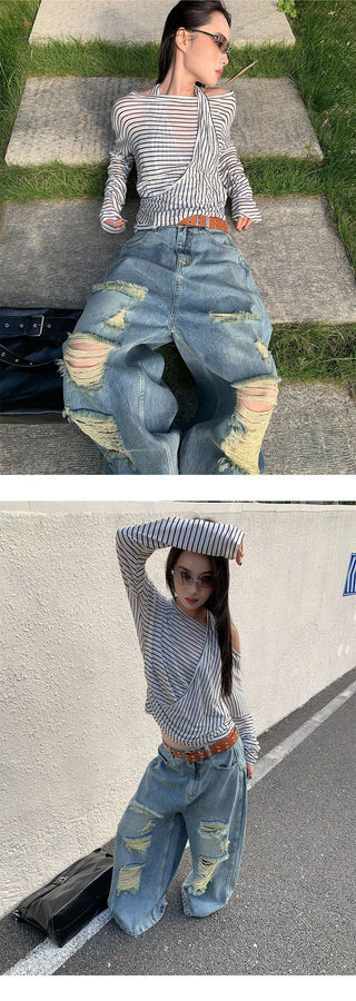 street ripped jeans