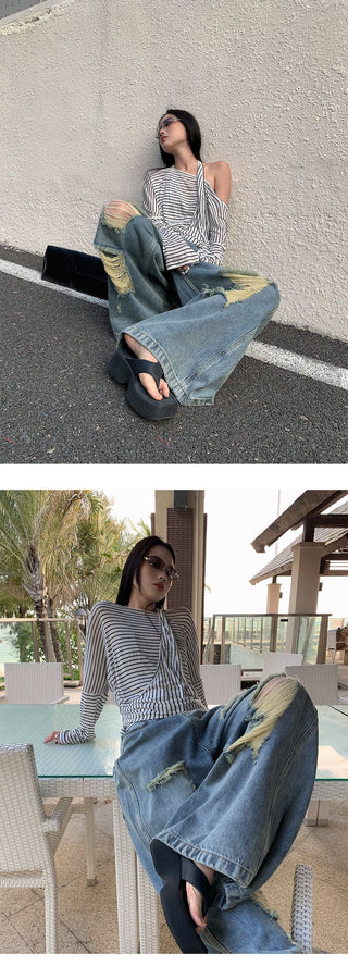 street ripped jeans