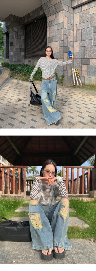 street ripped jeans