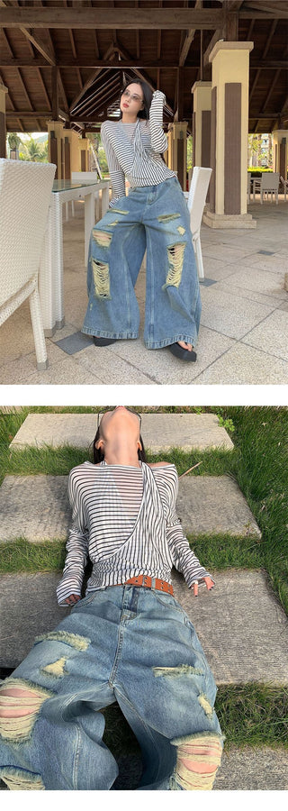 street ripped jeans