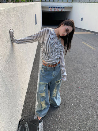 street ripped jeans