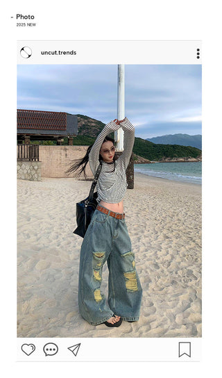 street ripped jeans