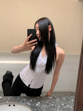 ruffled spaghetti Top