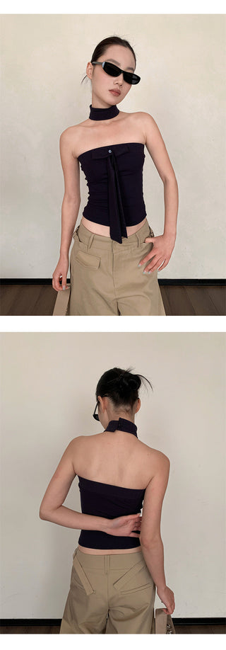 bow scarf top