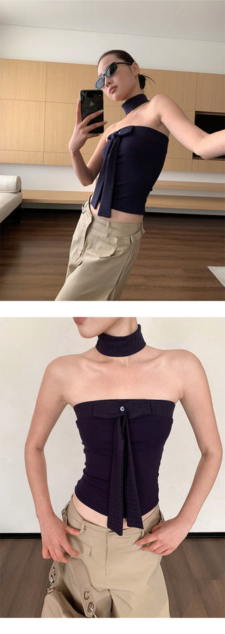 bow scarf top