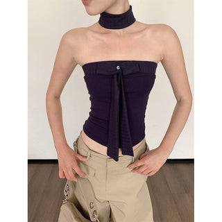 bow scarf top