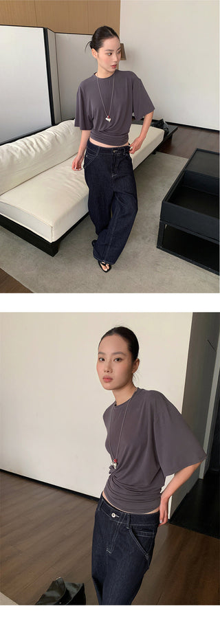 pleated loose top
