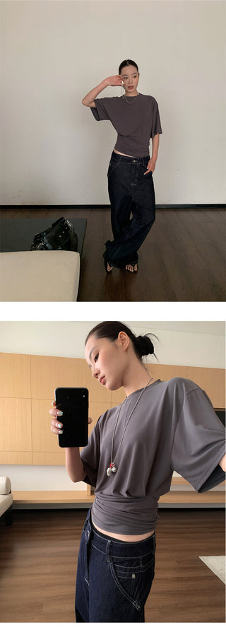 pleated loose top