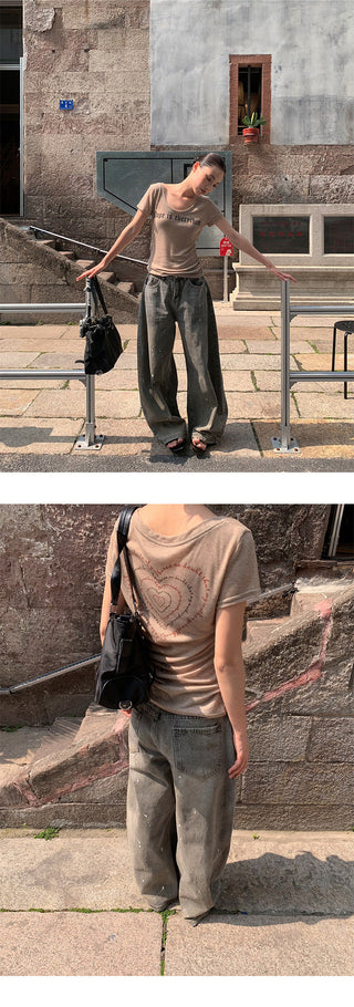 splash-ink wide pants